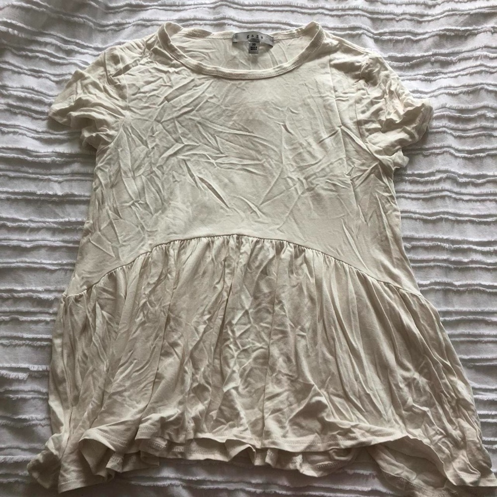 Gaze white flare top